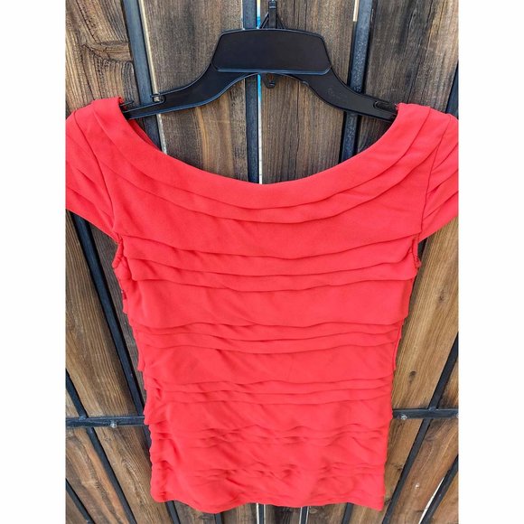 French Connection Orange Red Dress – Size 4 - Picture 5 of 5